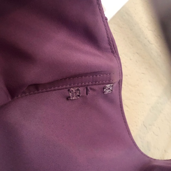 Purple Strapless Formal Dress with Silver Belt - Picture 9 of 9